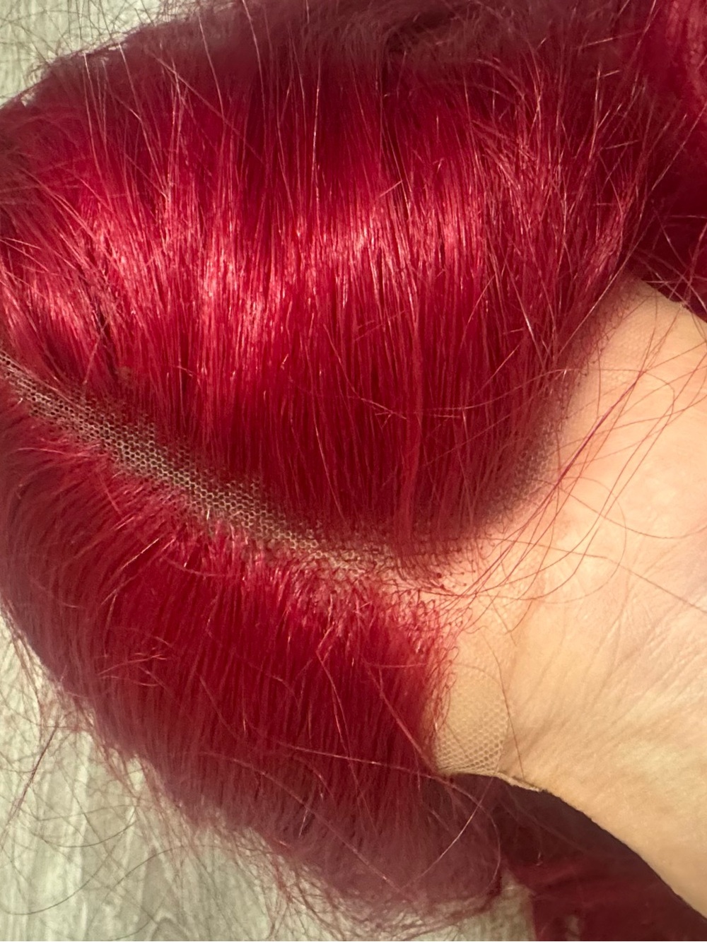 Jessica Rabbit Lace Front Red Long Wavy Women's Synthetic Wig - Picture 3 of 15